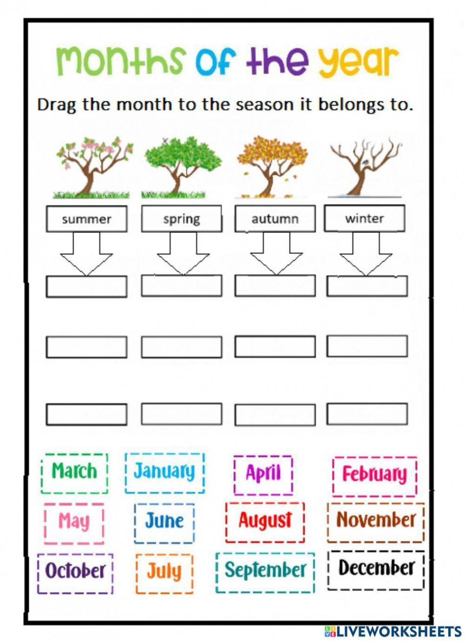 Months of the Year Season worksheet  Live Worksheets