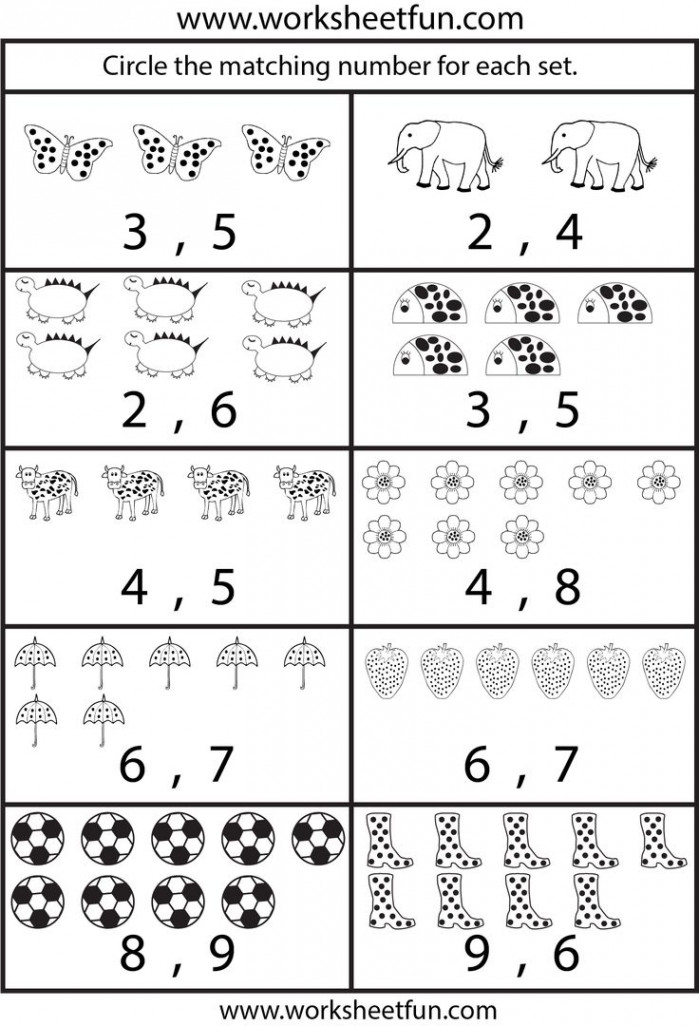 Number Coloring Pages –  Worksheets  Preschool math worksheets