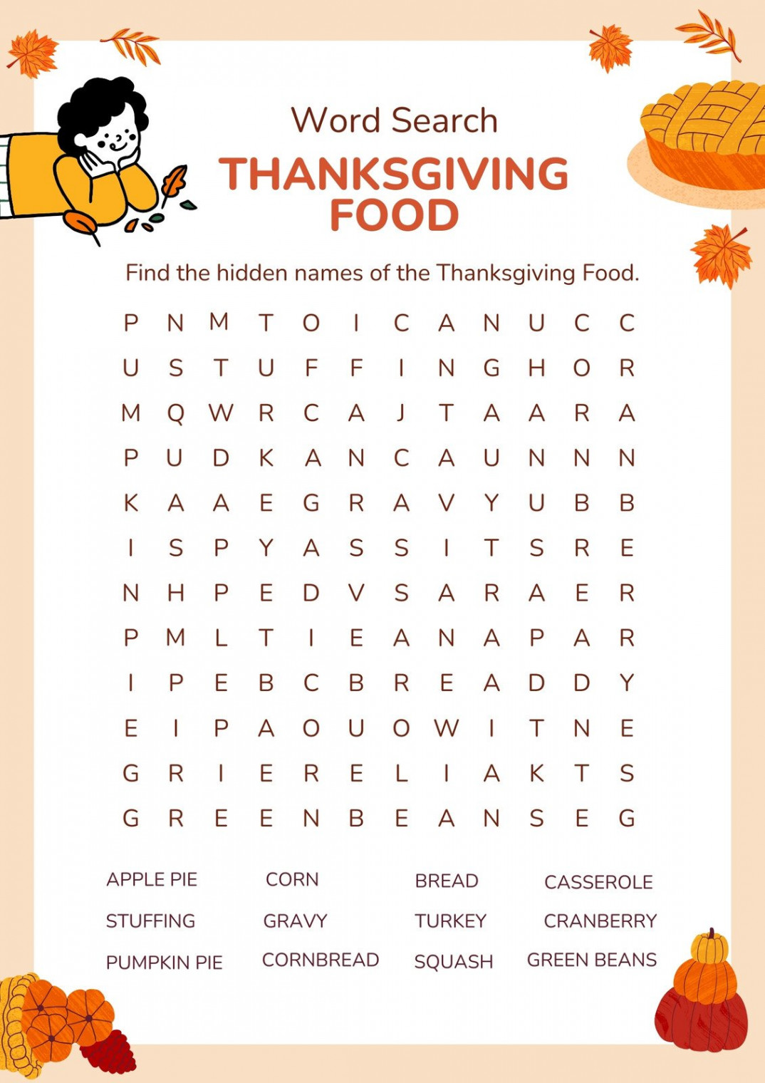 Page  - Customize 0+ Thanksgiving Worksheet Templates Online