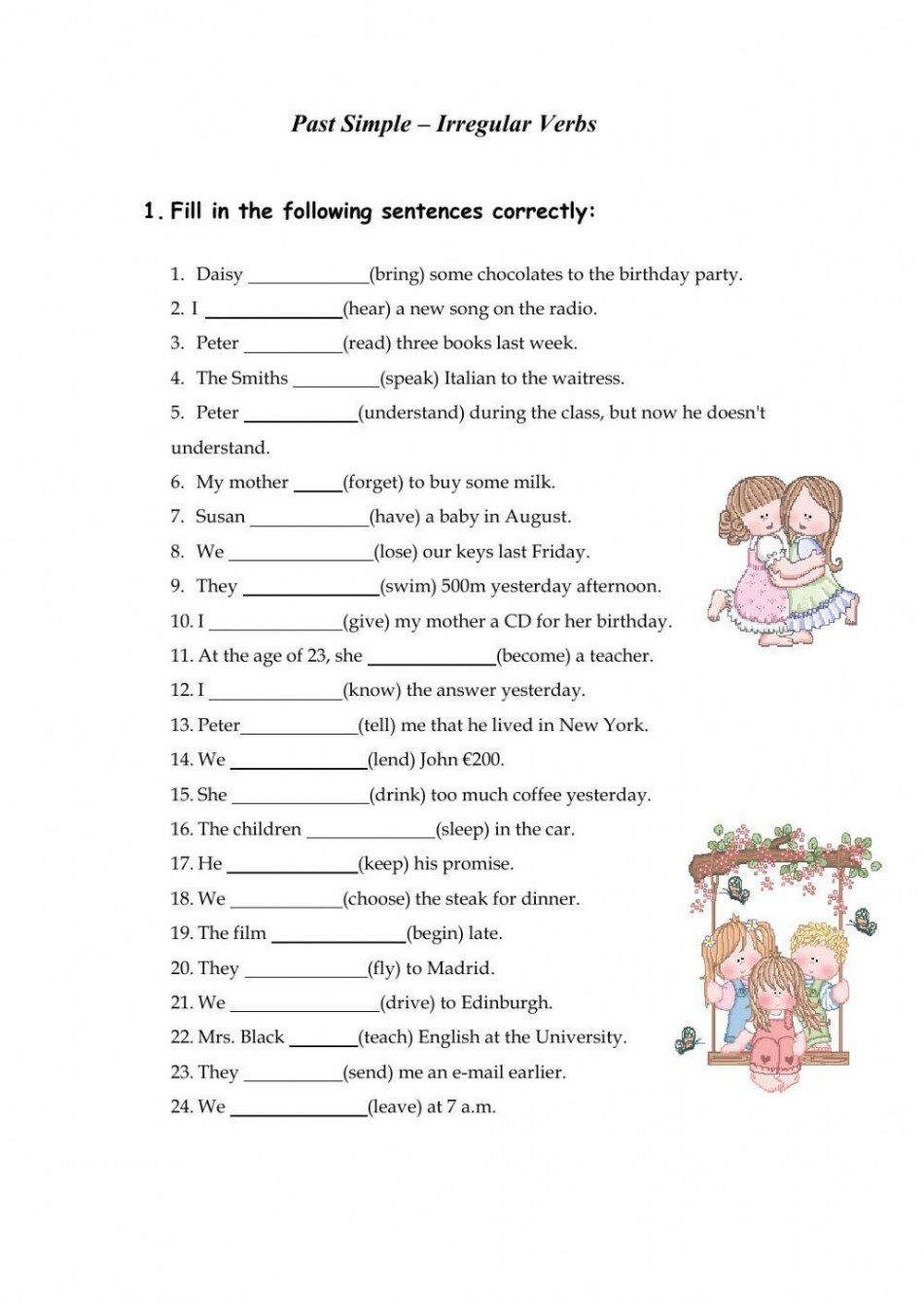 Past Simple Tense - Worksheet worksheet  Live Worksheets