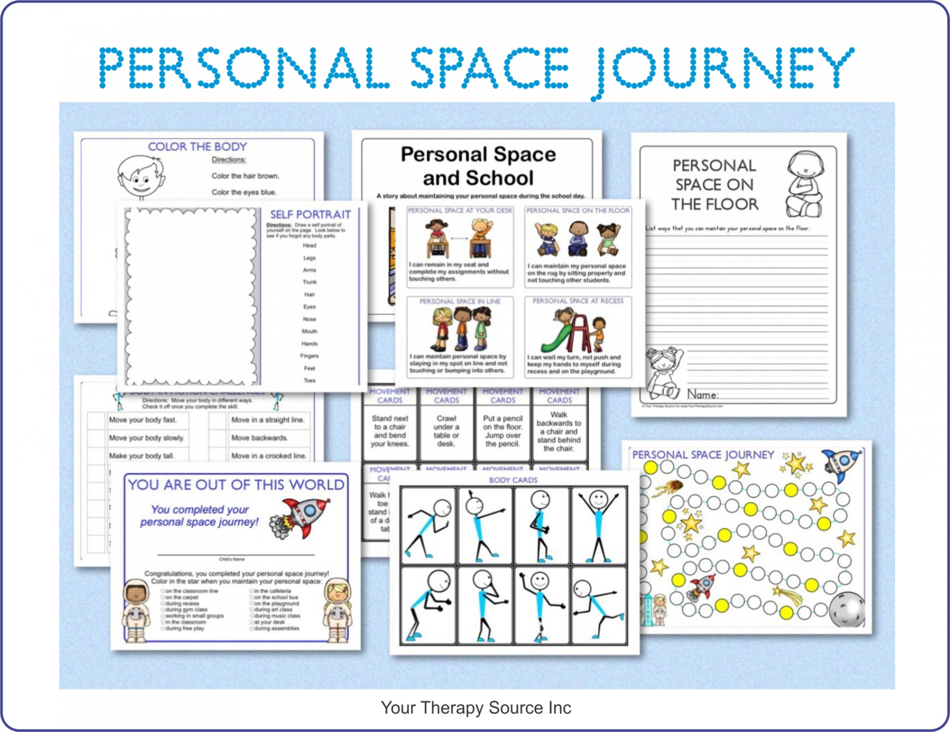 Personal Space Worksheets