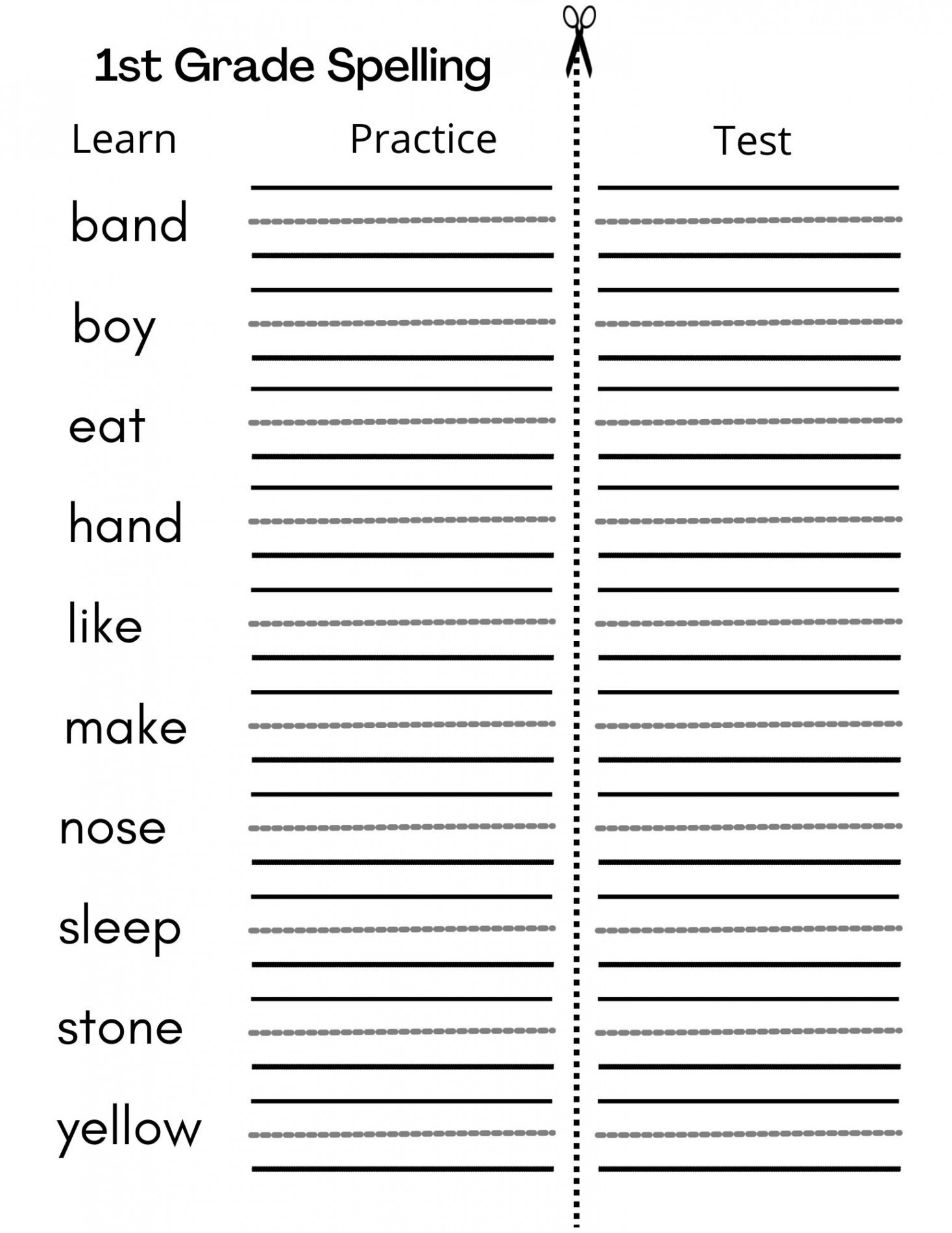 Printable First Grade Spelling Writing Worksheets - Etsy Sweden