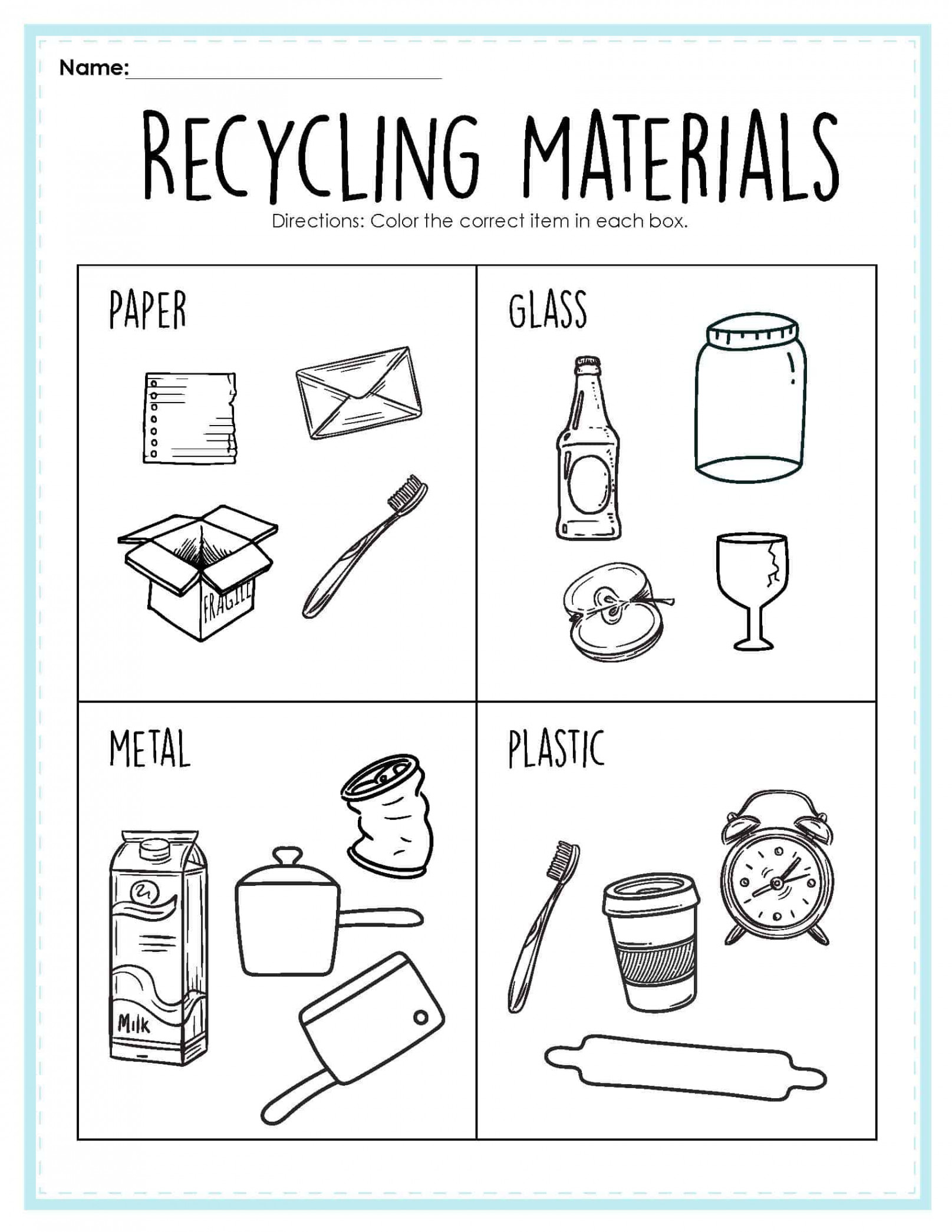 Recycling Activities Printables » Share & Remember  Celebrating