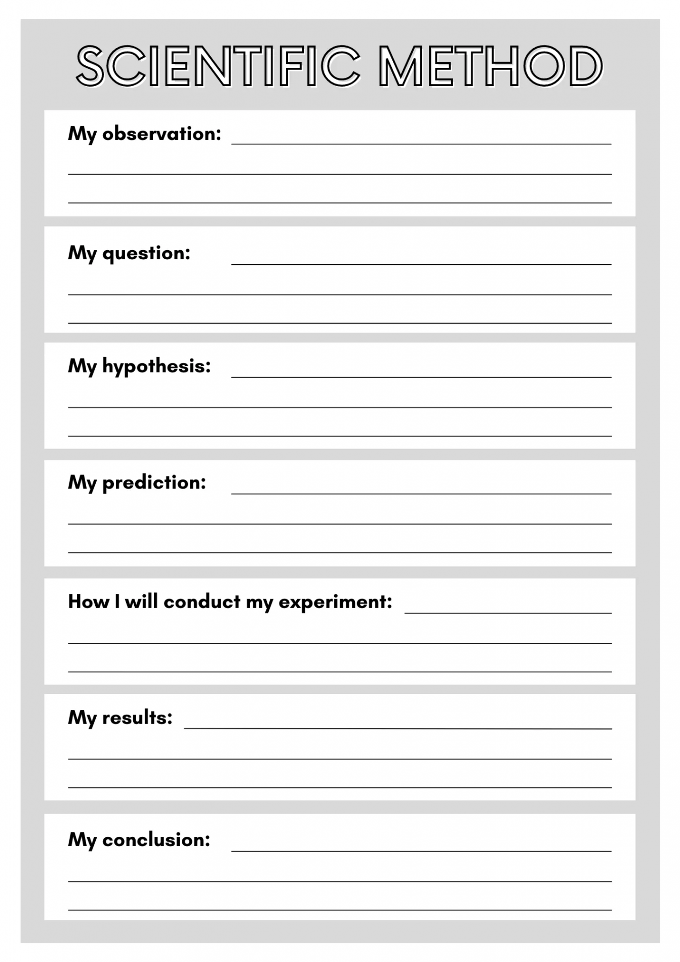 Scientific Method Worksheet & Example for Kids - STEM Smartly