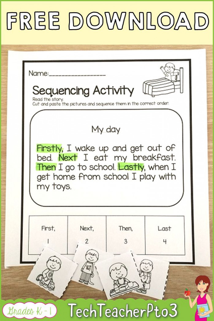 Sequencing Activity Cut and Paste Worksheet FREE DOWNLOAD