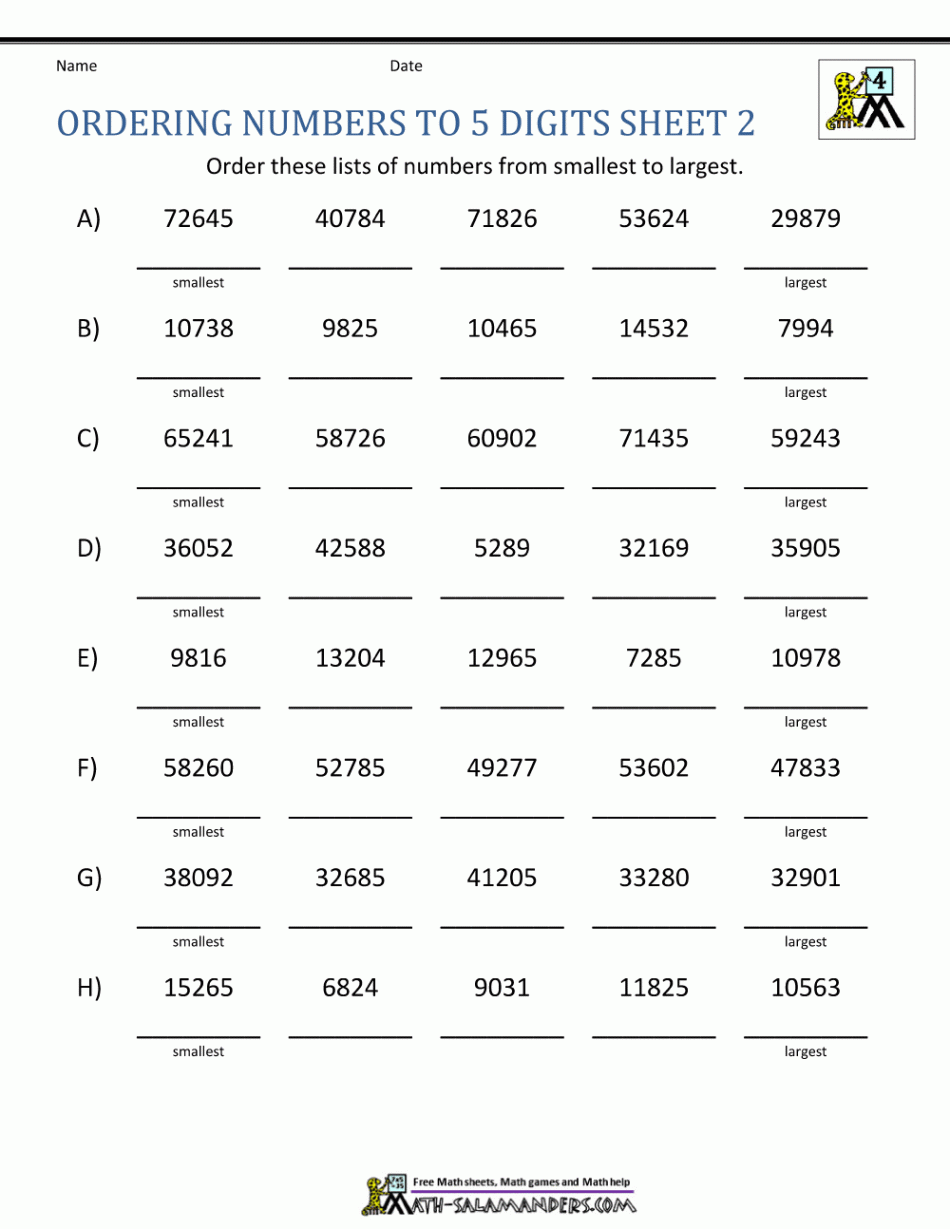 th Grade Place Value Worksheets  Place value worksheets, th