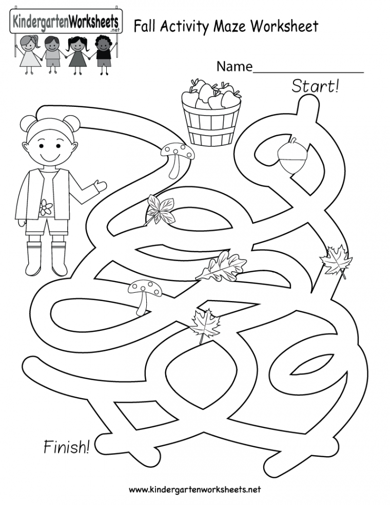 This is a fun fall maze worksheet