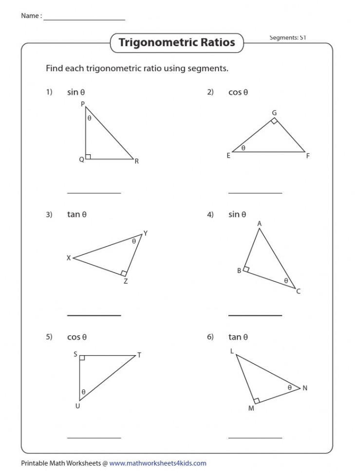 Trigonometry - Primary Trigonometric Ratios - Segments All PDF