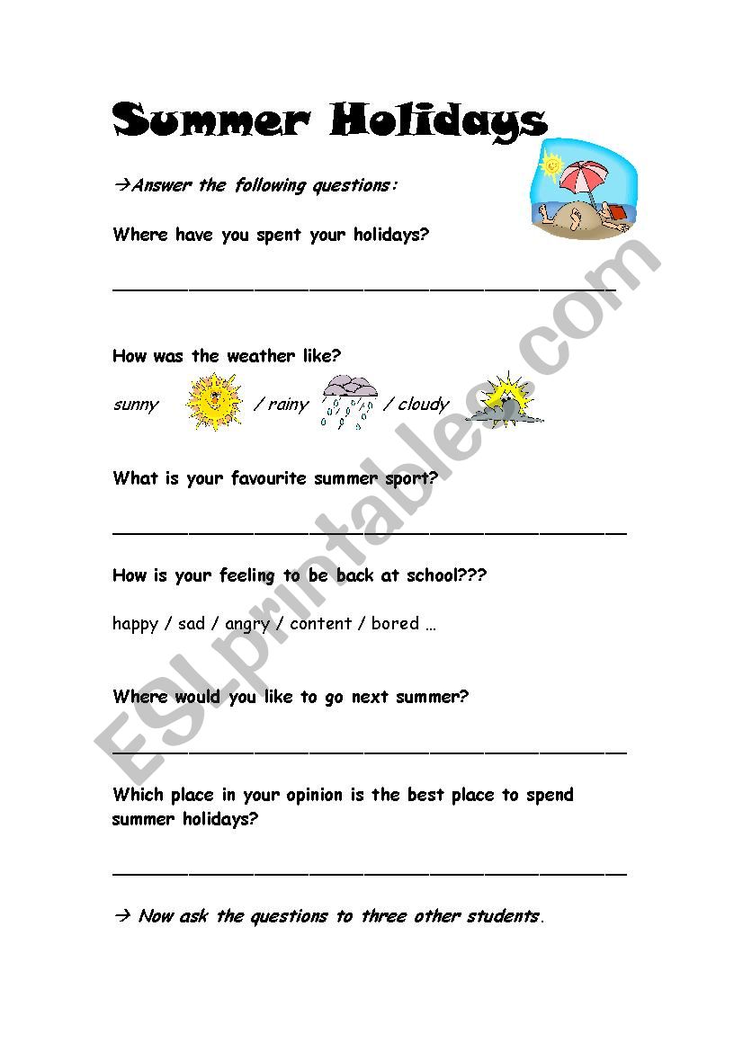 Best 45 My Summer Holidays Worksheets Ideas 11