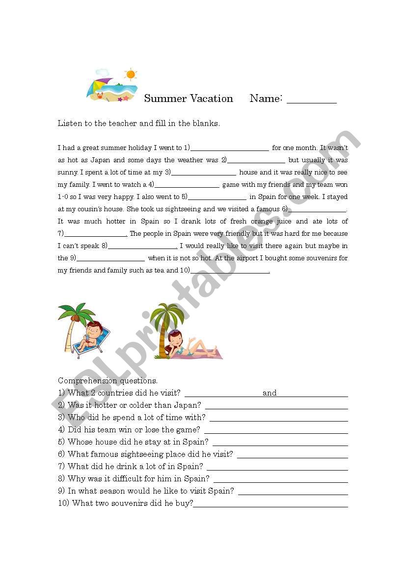 Best 45 My Summer Holidays Worksheets Ideas 40