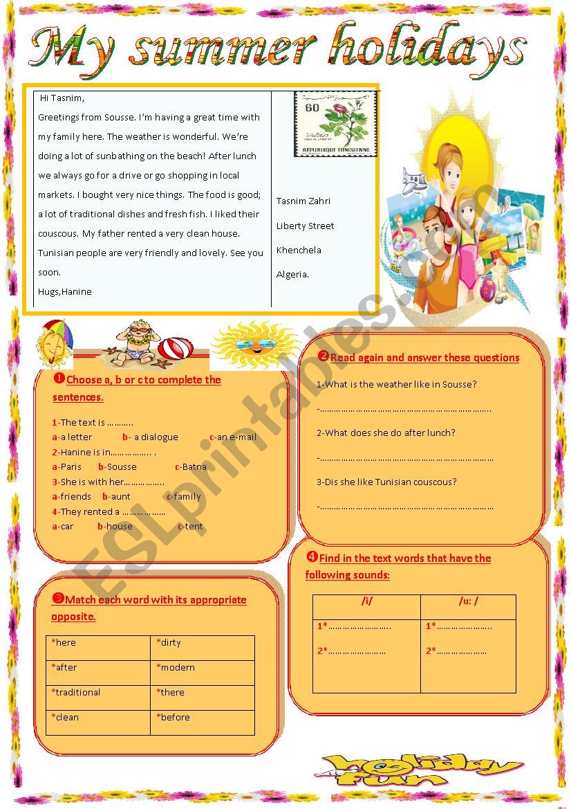 Best 45 Summer Holiday Vocabulary Worksheets Ideas 23