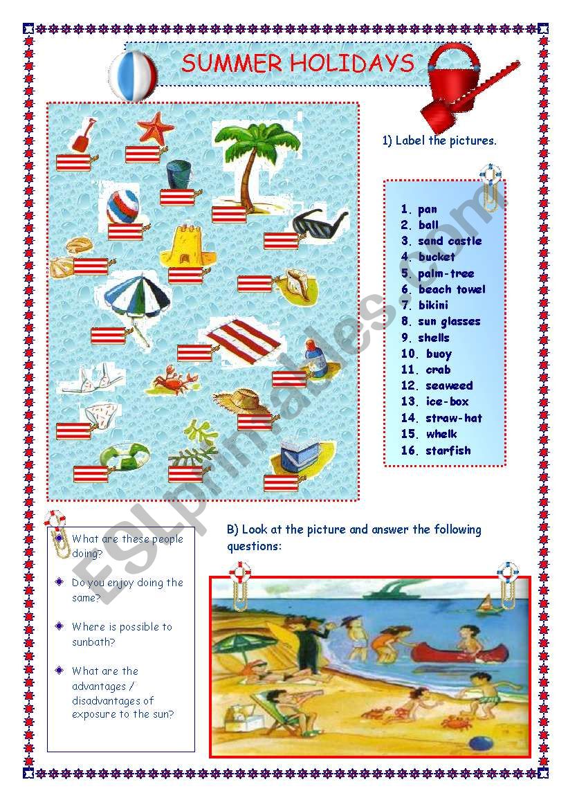 Best 45 Summer Holiday Vocabulary Worksheets Ideas 24