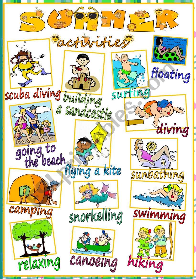 Best 45 Summer Holiday Vocabulary Worksheets Ideas 26