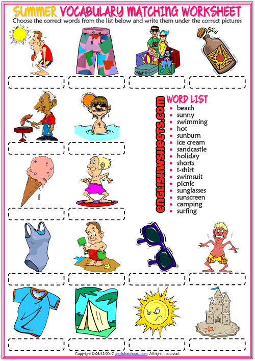 Best 45 Summer Holiday Vocabulary Worksheets Ideas 27