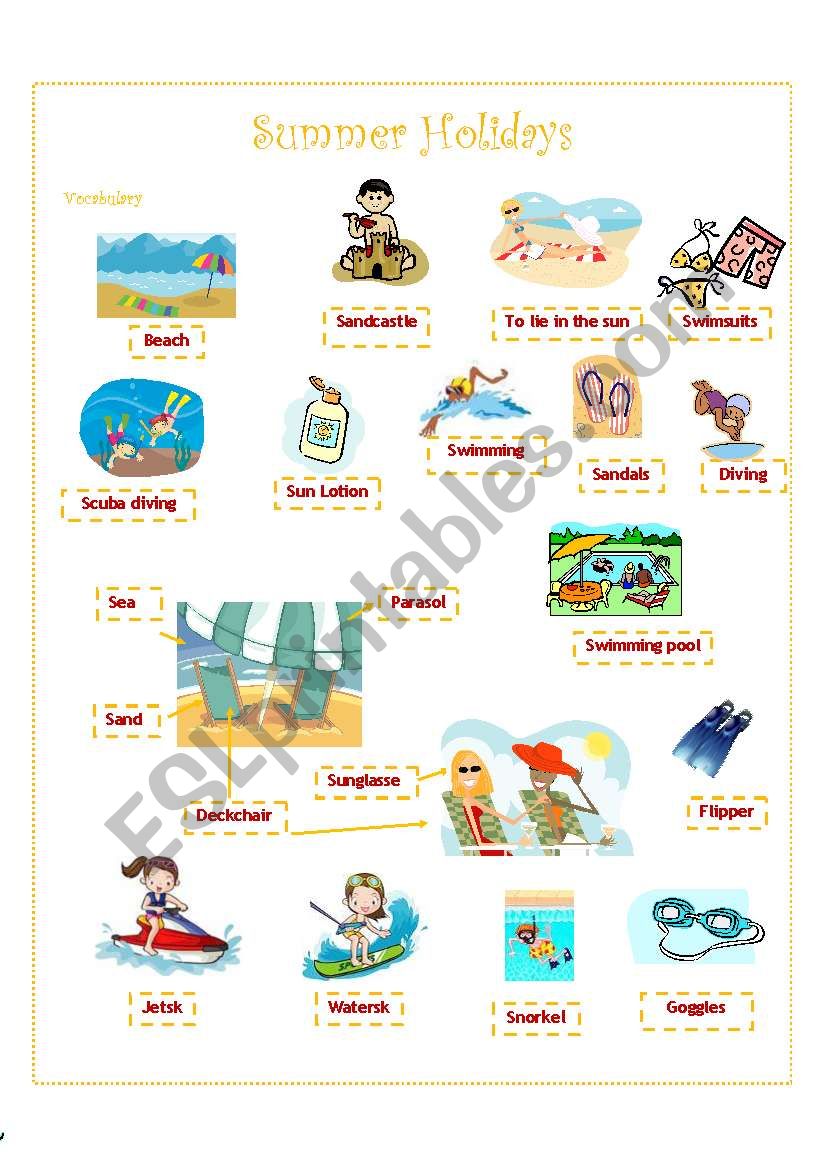 Best 45 Summer Holiday Vocabulary Worksheets Ideas 3