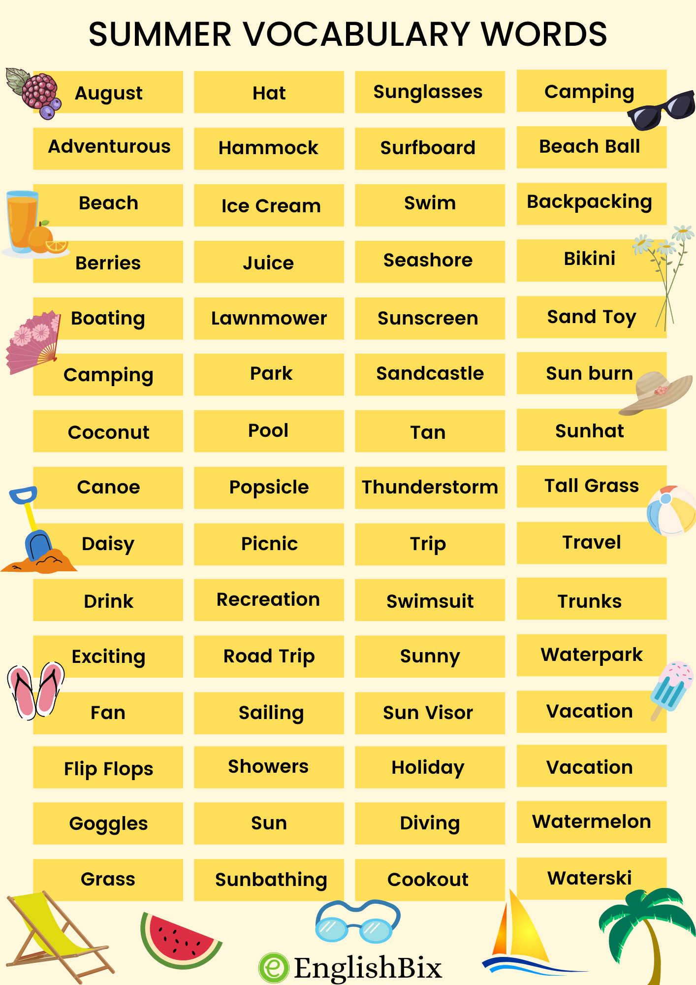 Best 45 Summer Holiday Vocabulary Worksheets Ideas 30