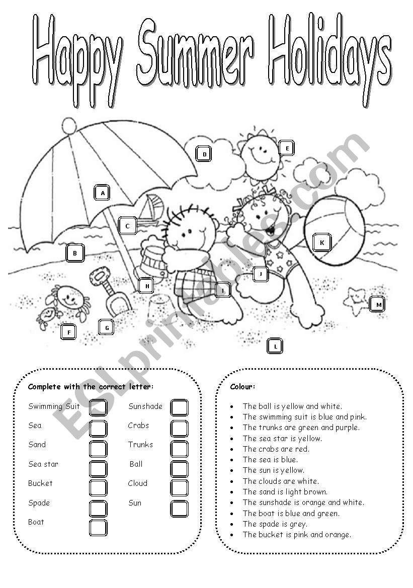 Best 45 Summer Holiday Vocabulary Worksheets Ideas 32