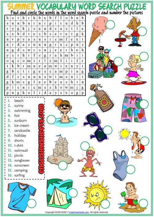 Best 45 Summer Holiday Vocabulary Worksheets Ideas 45