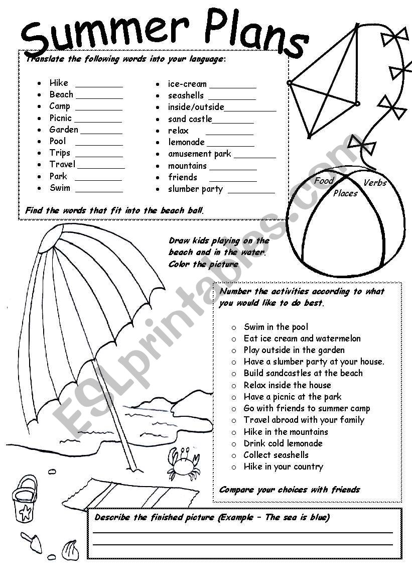 Best 45 Summer Holidays Worksheets For Kids Ideas 10