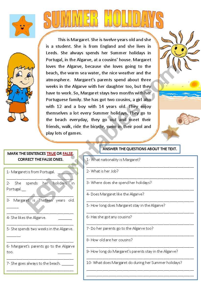 Best 45 Summer Holidays Worksheets For Kids Ideas 4