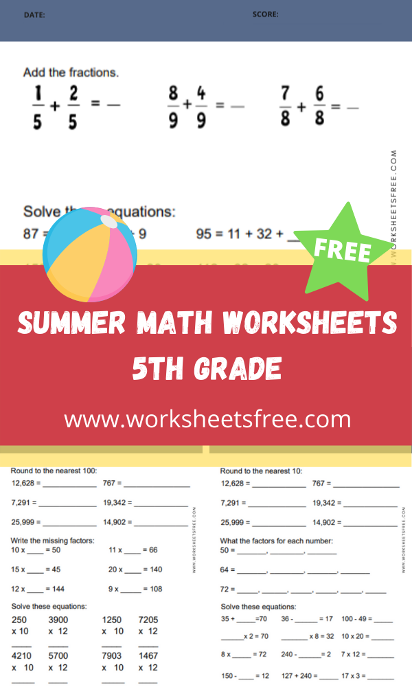 Best 45 Summer Worksheets For Grade 4 Ideas 45