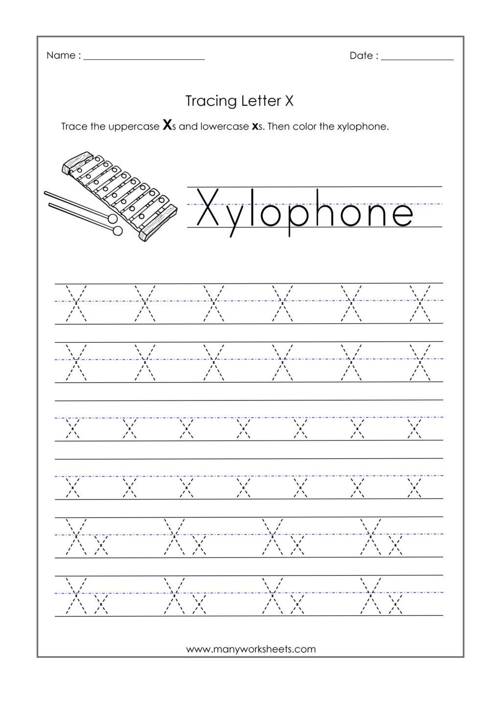 Free Printable Letter X Worksheets For Kindergarten