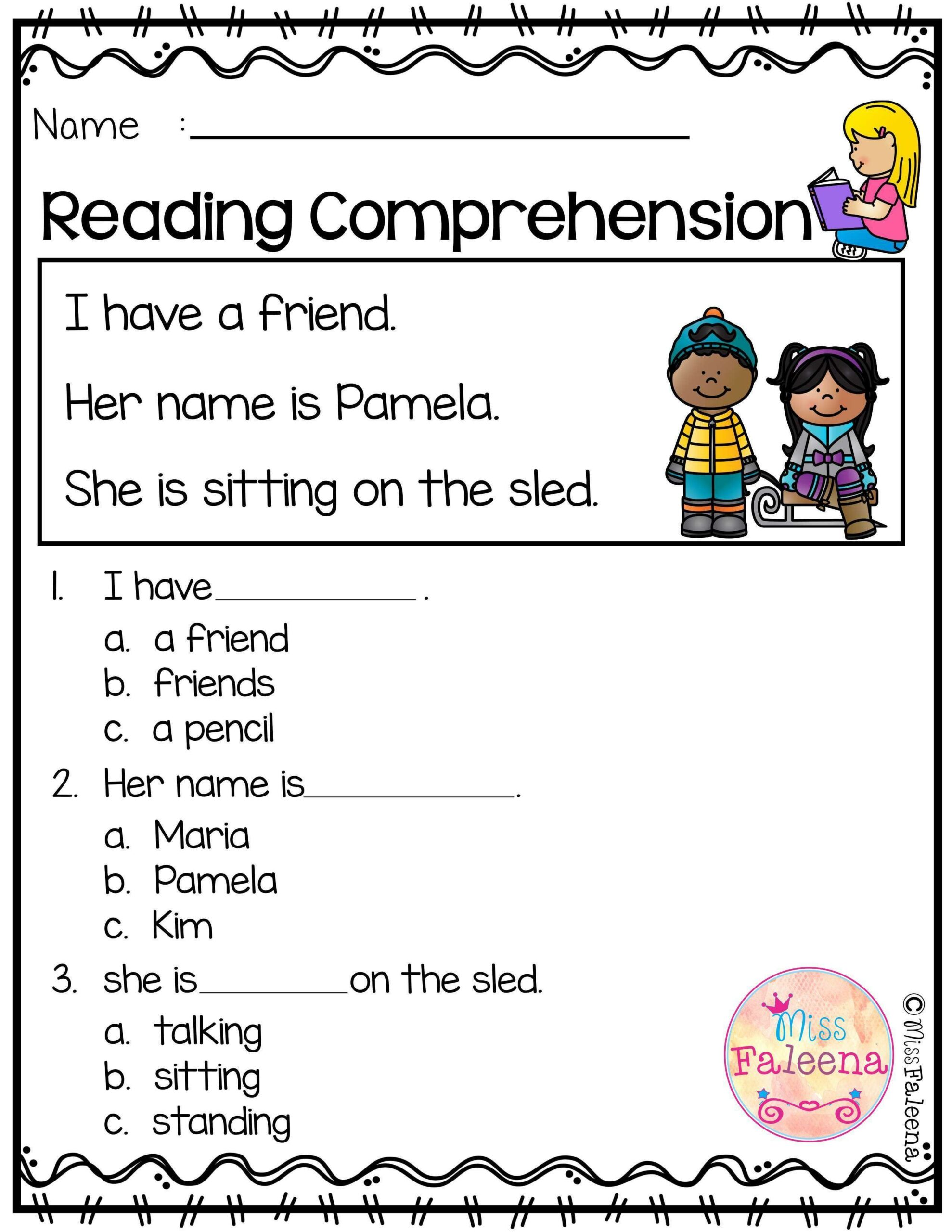 Free Reading And Writing Worksheets For Kindergarten