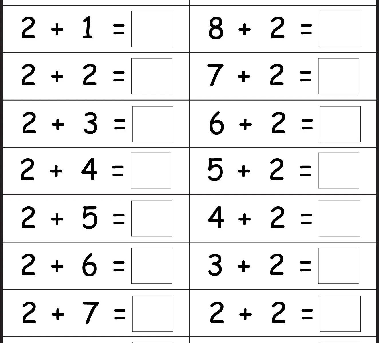 Kids Worksheet Addition