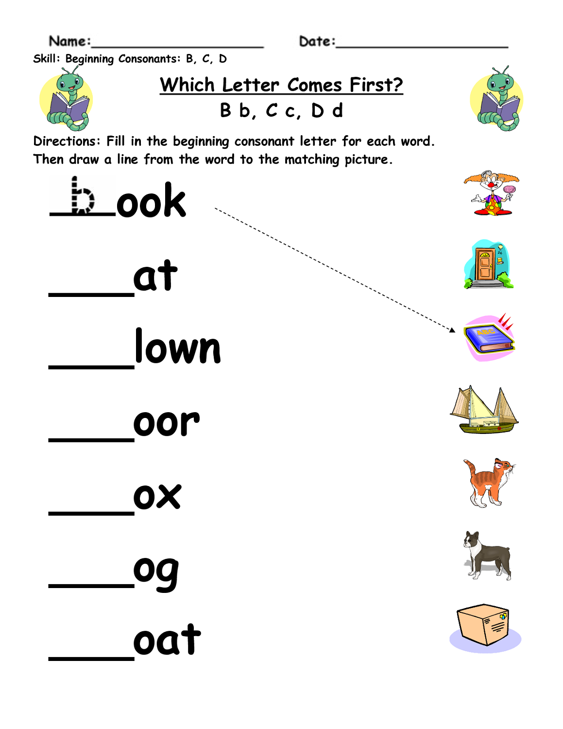 Kinder Worksheet Coloring Printable