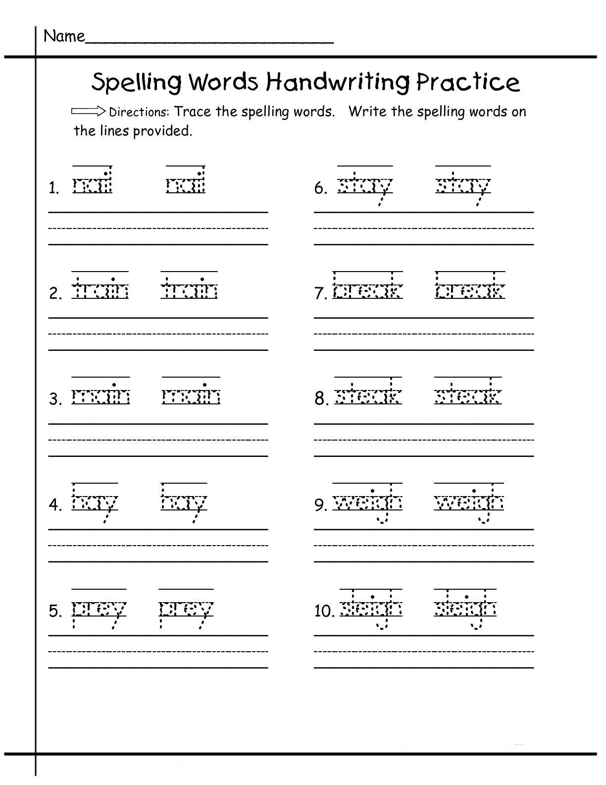 Kinder Writing Worksheets Pdf Free