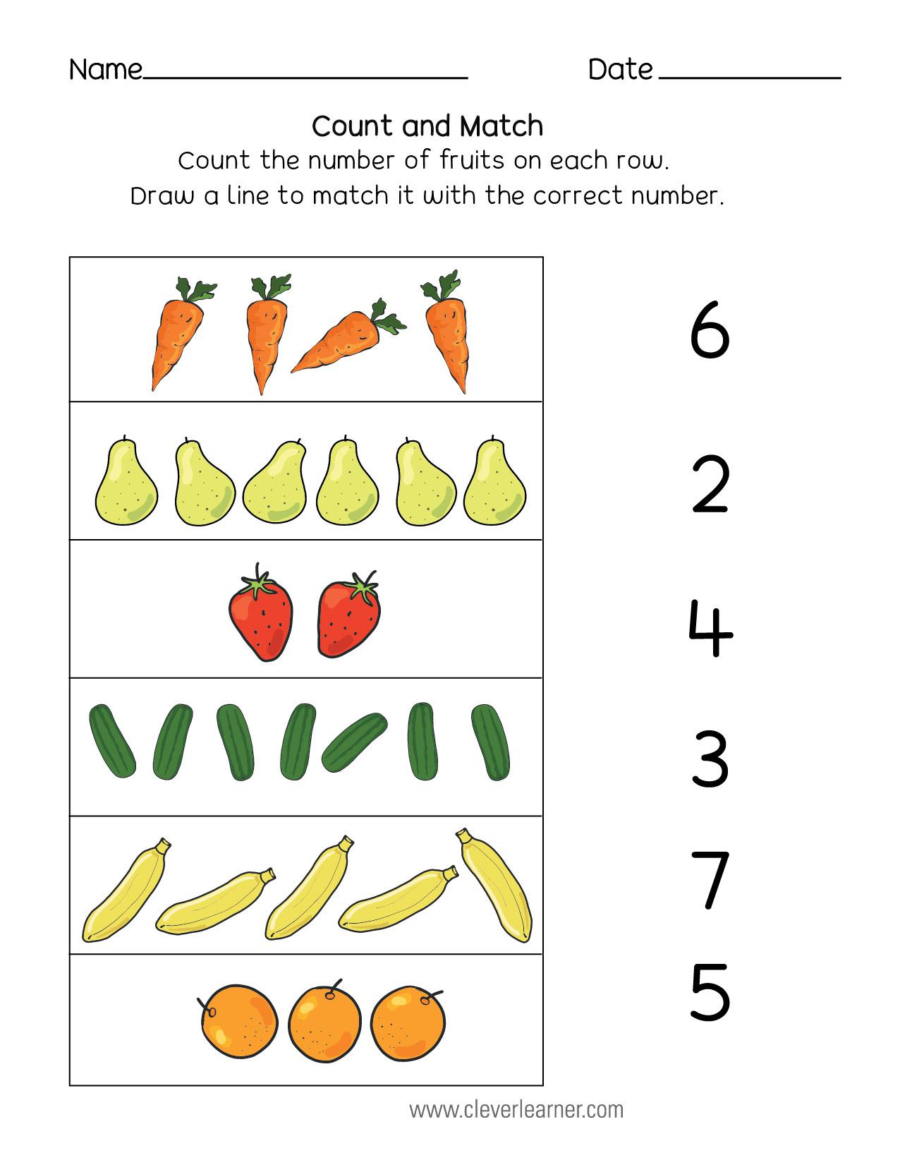 Kindergarten Family Members Matching Worksheet