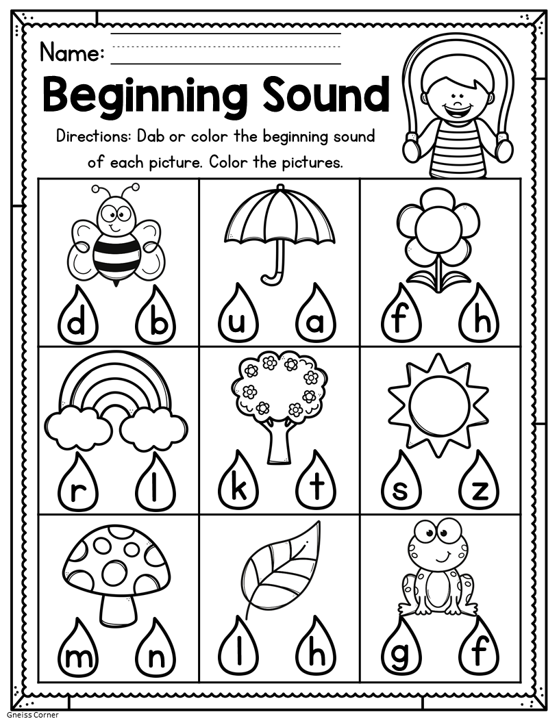 Kindergarten Worksheet Activity Based Learning