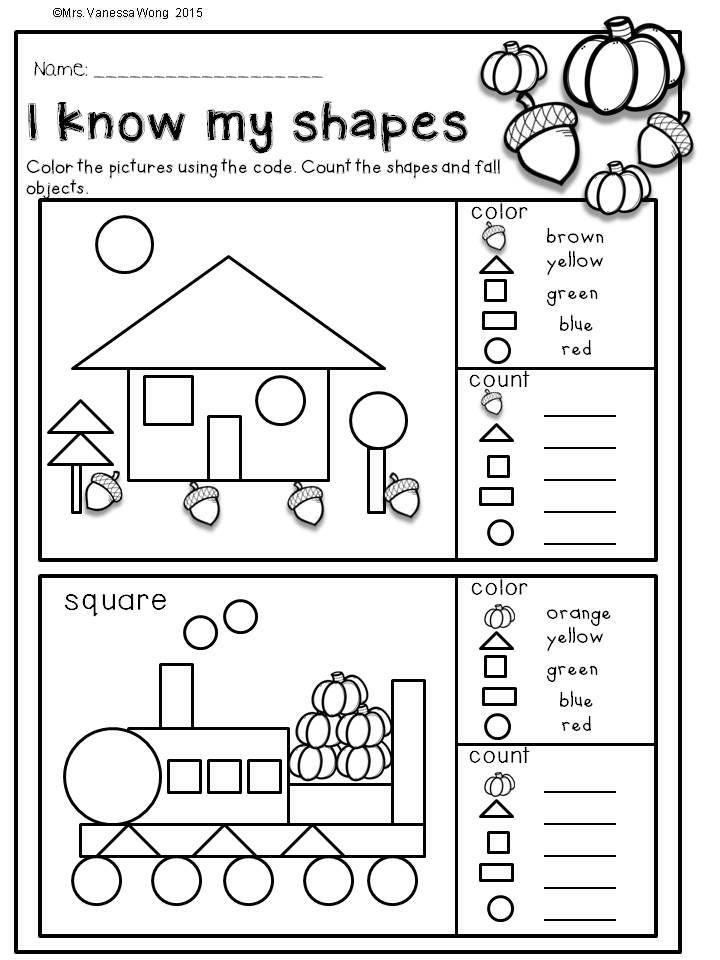 Kindergarten Worksheet Activity In English