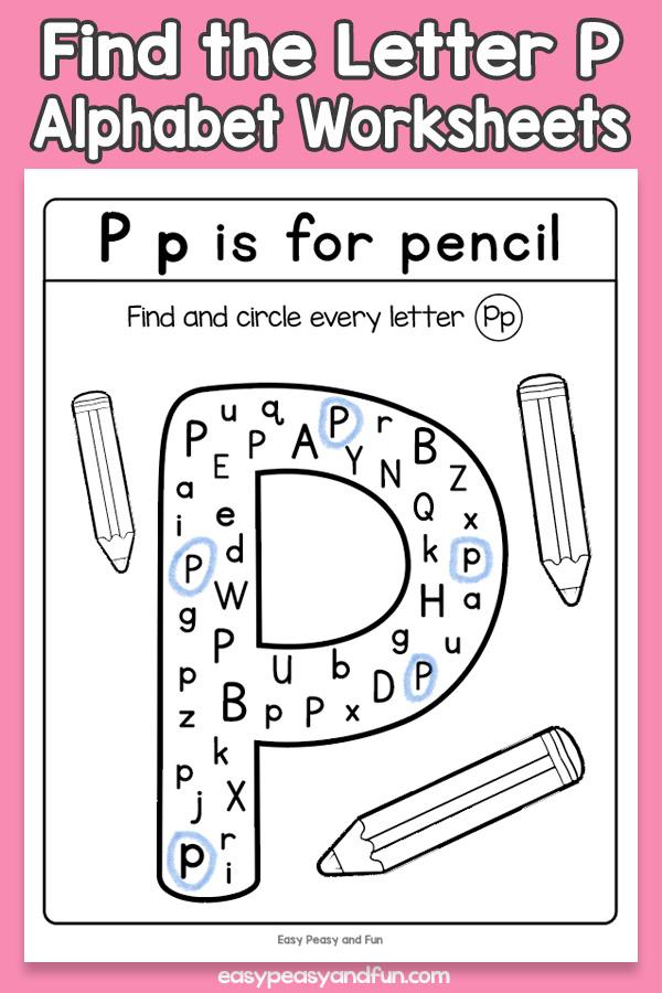 Kindergarten Worksheet Letter P For Kindergarten