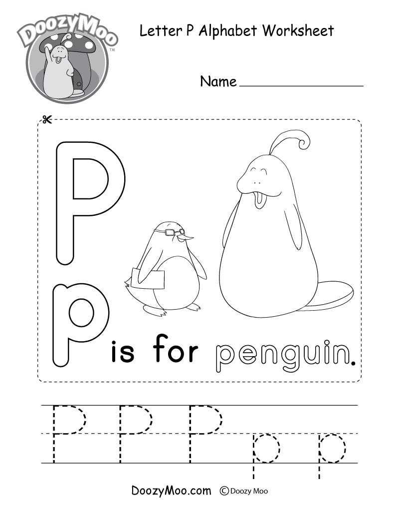 Kindergarten Worksheet Letter P Homework