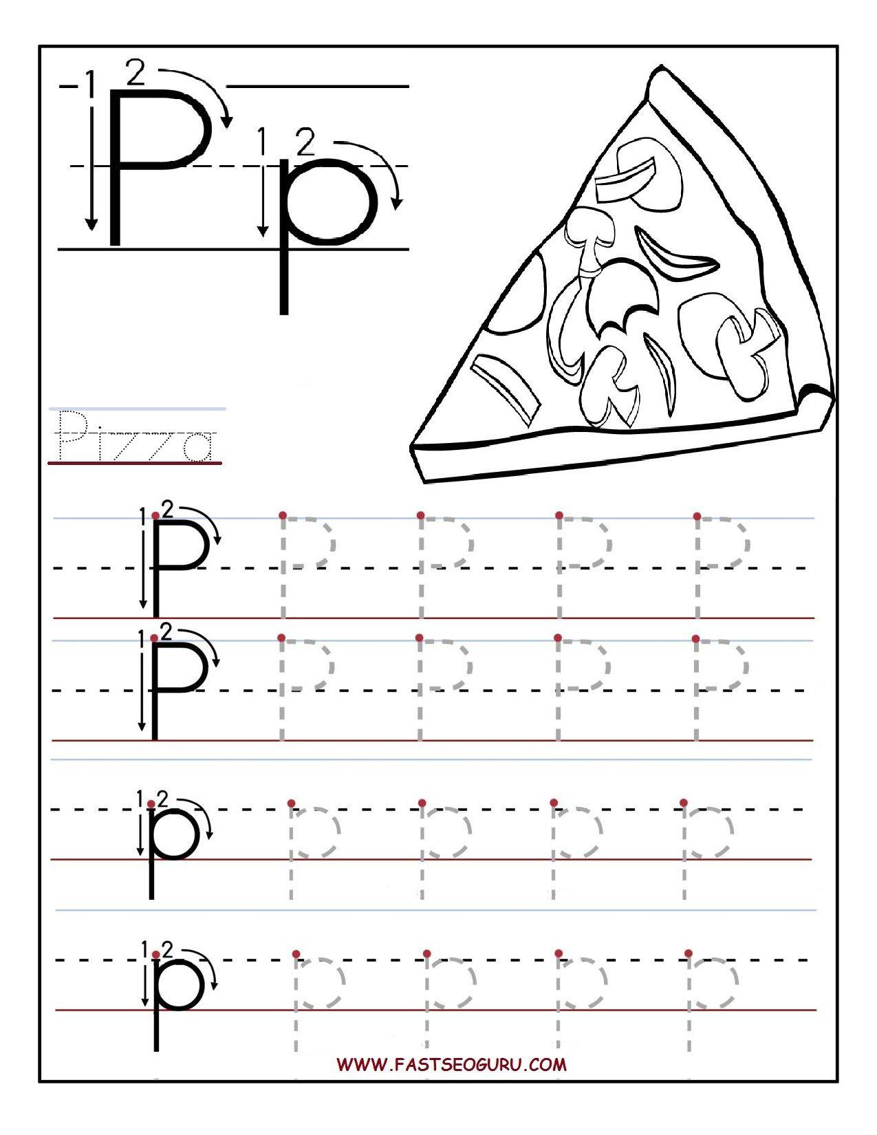 Kindergarten Worksheet Letter P Materials