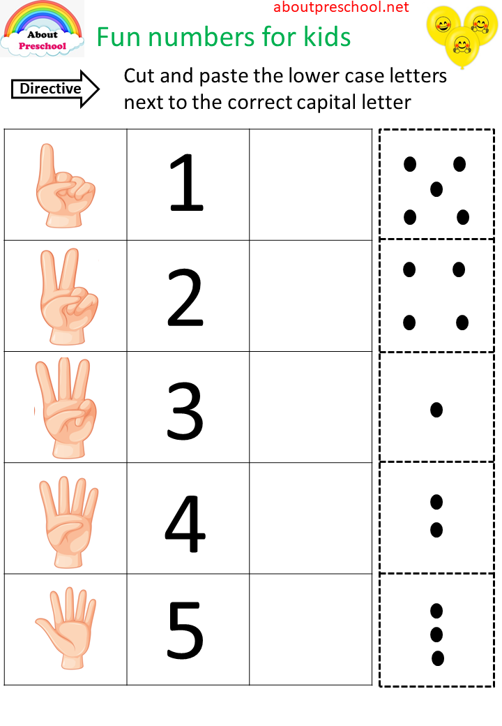 Kindergarten Worksheet Matching Data