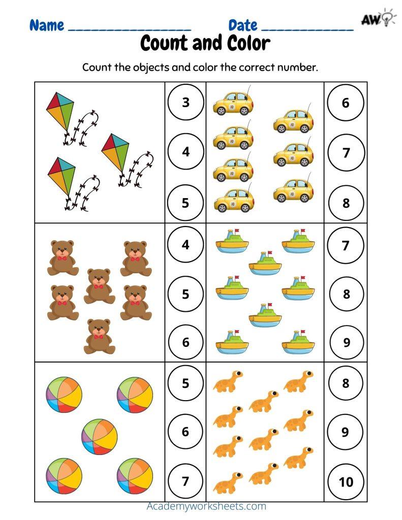 Kindergarten Worksheet Matching Description