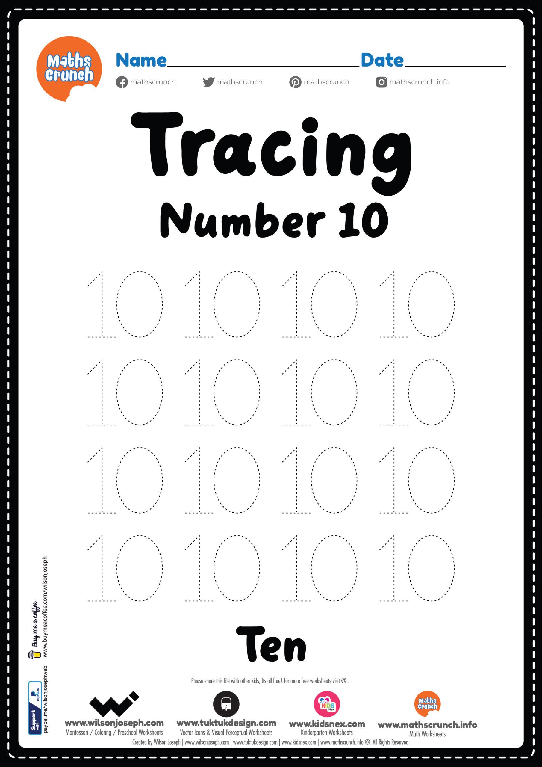 Kindergarten Worksheet Number 100