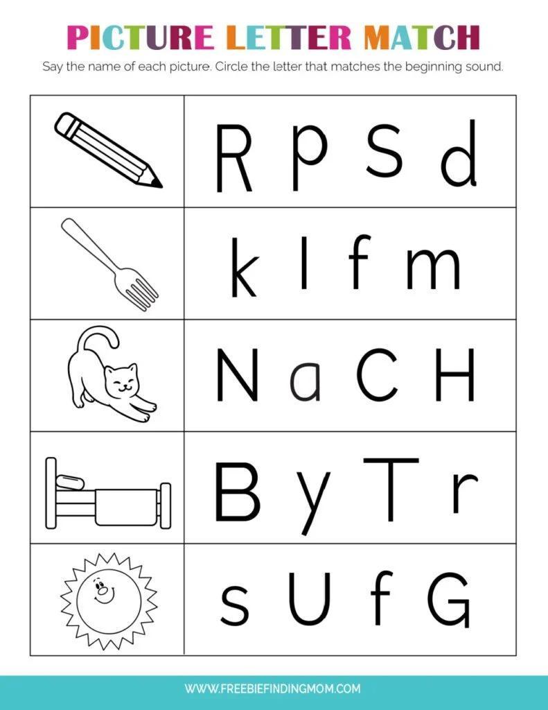 Kindergarten Worksheet Template Black And White