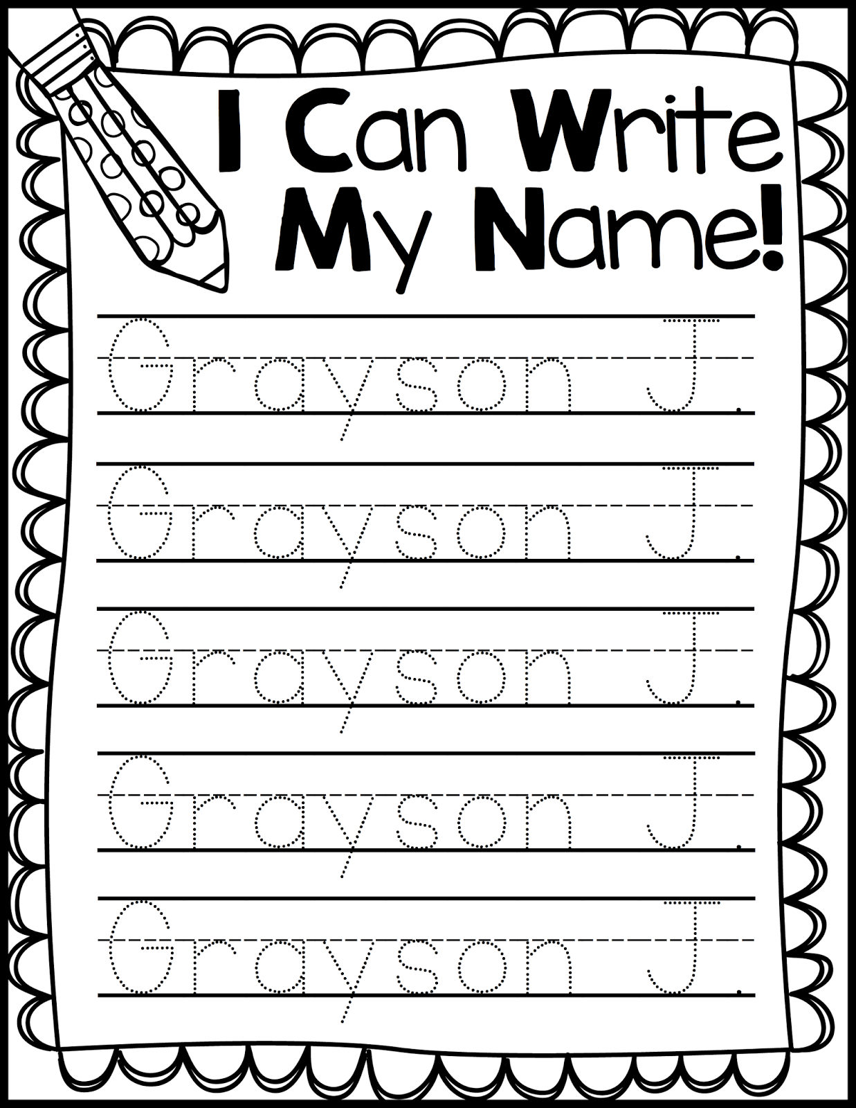 Kindergarten Worksheet Template Free