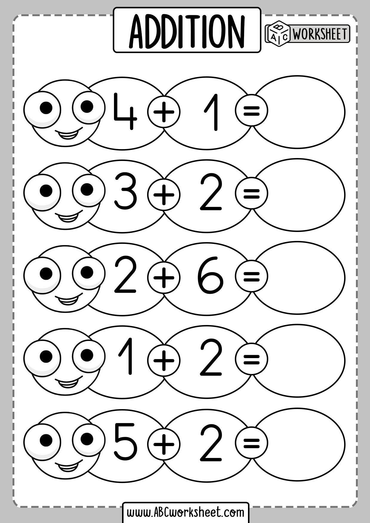 Kindergarten Worksheets In Addition