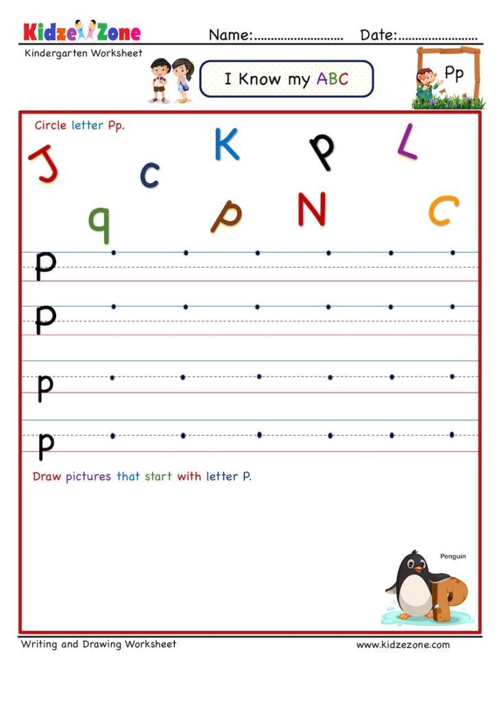 Kindergarten Worksheets Letters Pdf