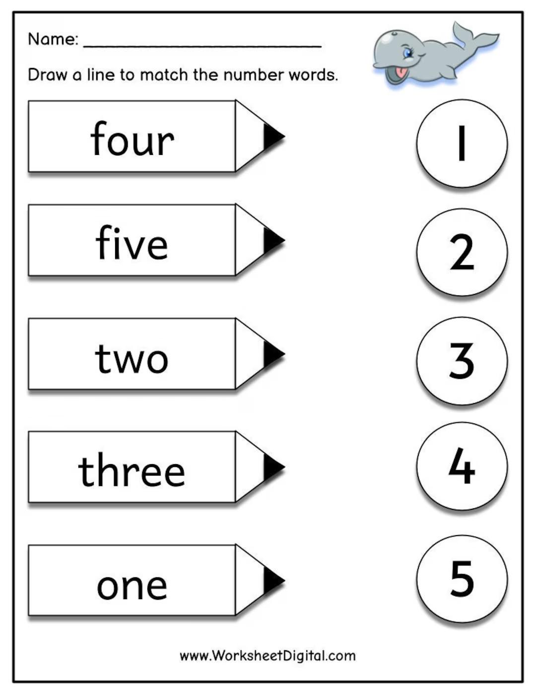 Kindergarten Worksheets Match Word To Picture