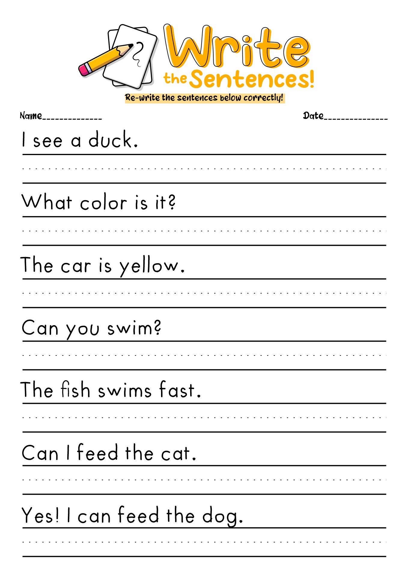 Kindergarten Worksheets Writing Numbers 1 10