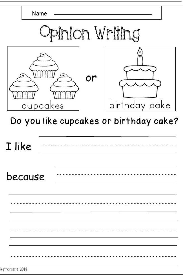 Kindergarten Writing Examples