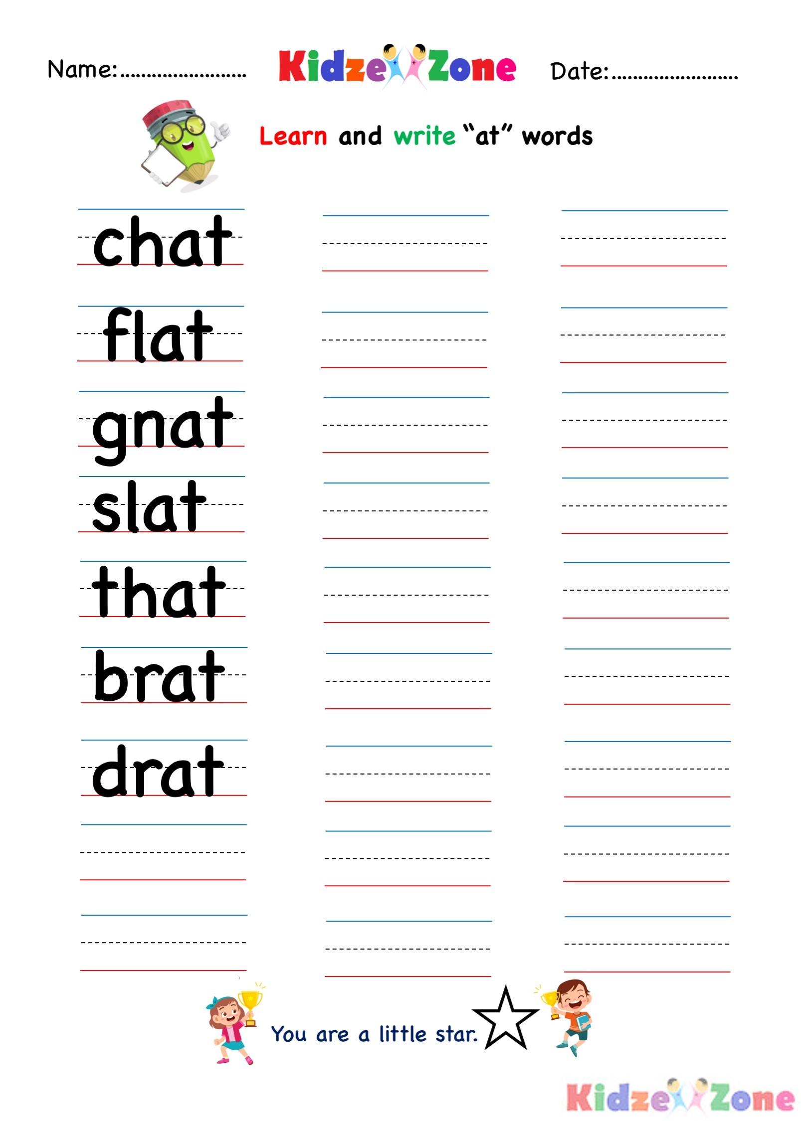 Kindergarten Writing Worksheets Free Pdf