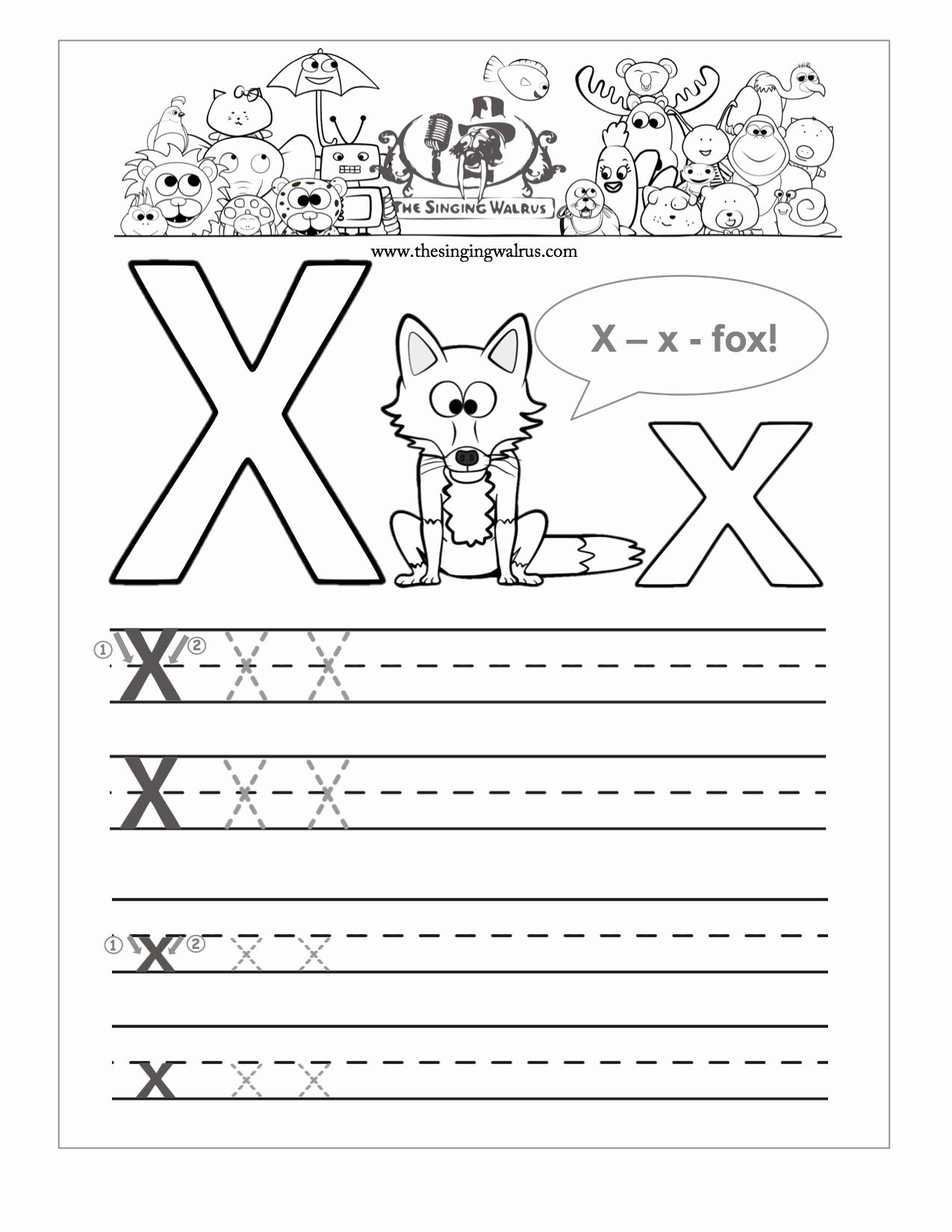 Letter X Worksheet For Kindergarten