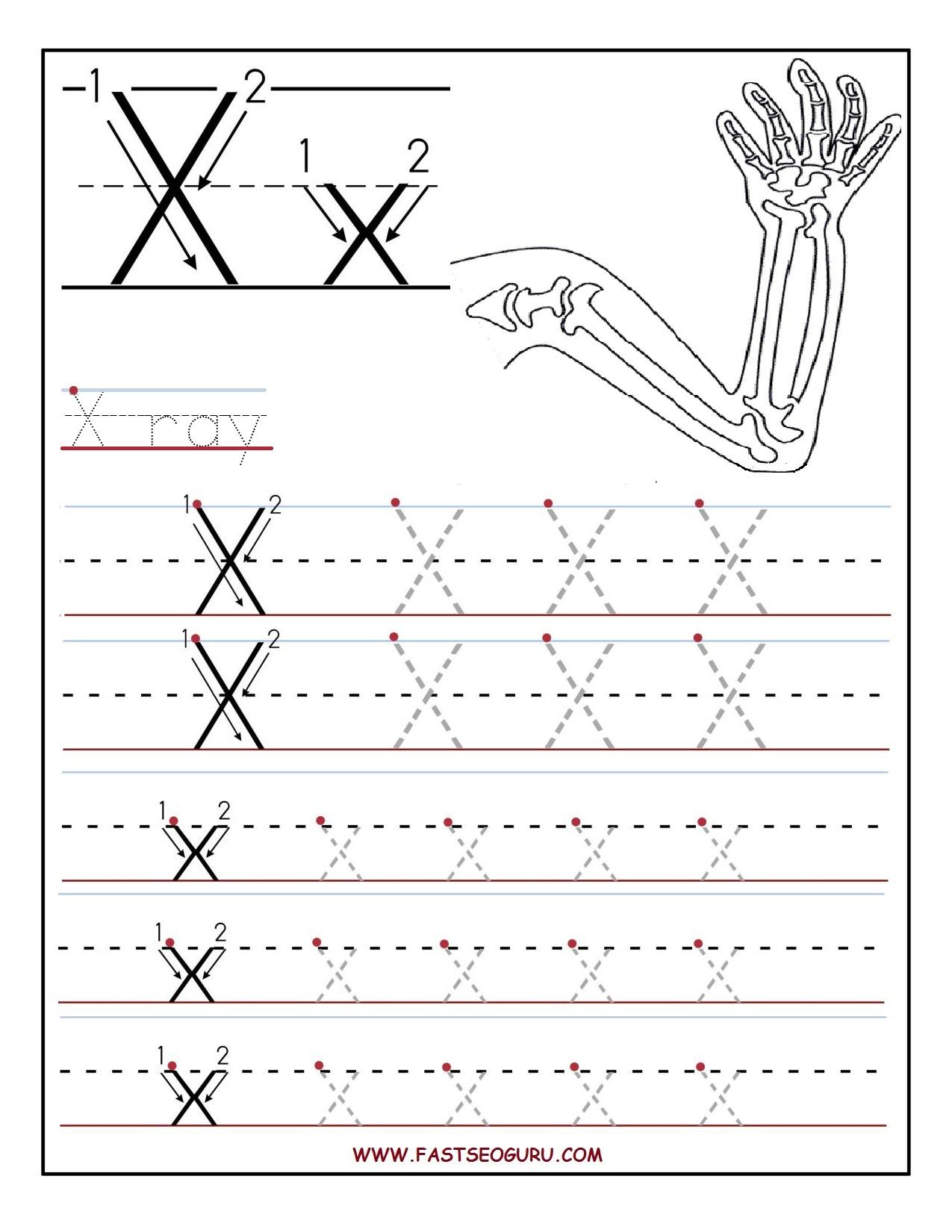 Letter X Worksheet Kindergarten Black And White