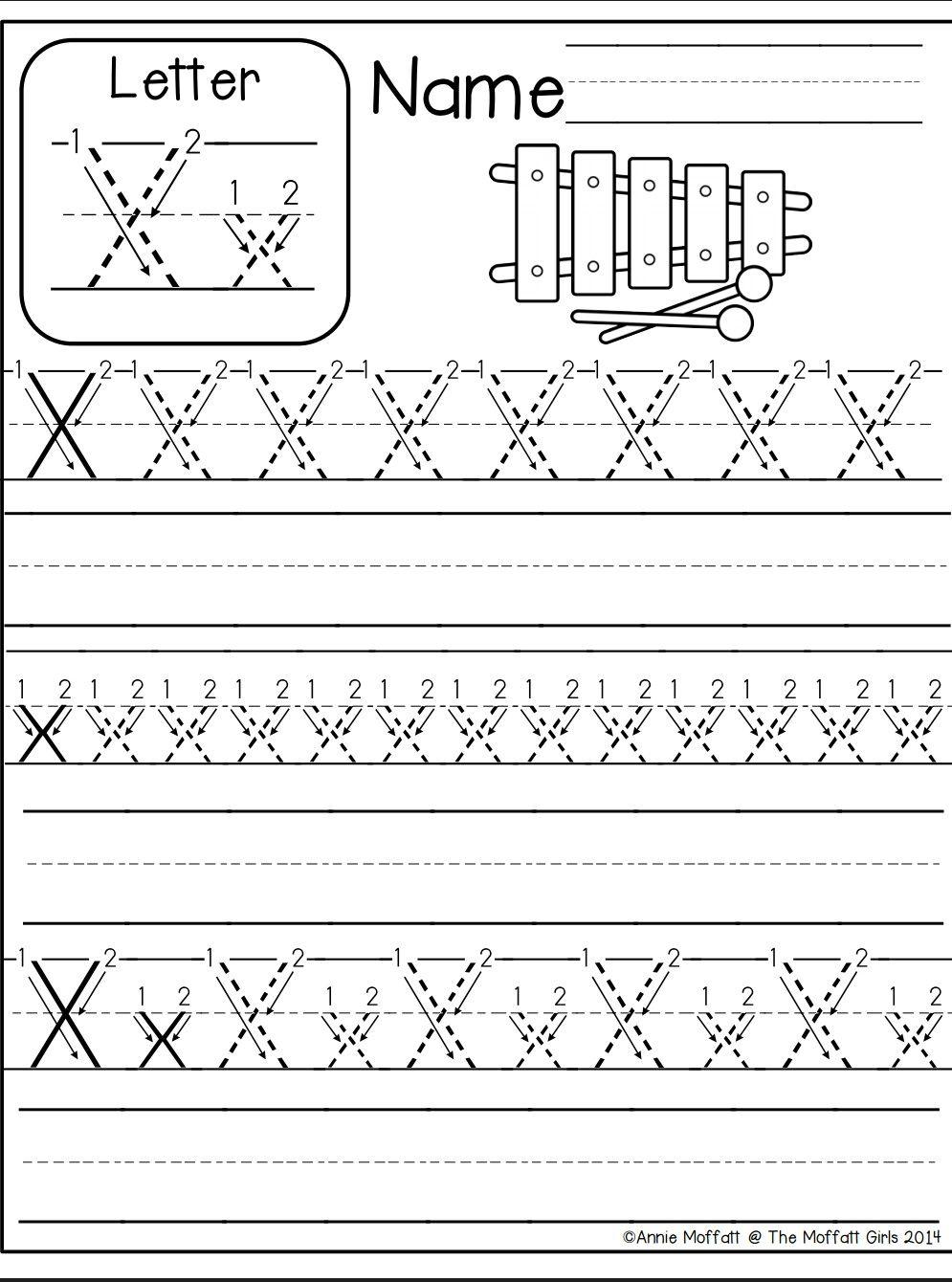 Letter X Worksheet Kindergarten Colouring